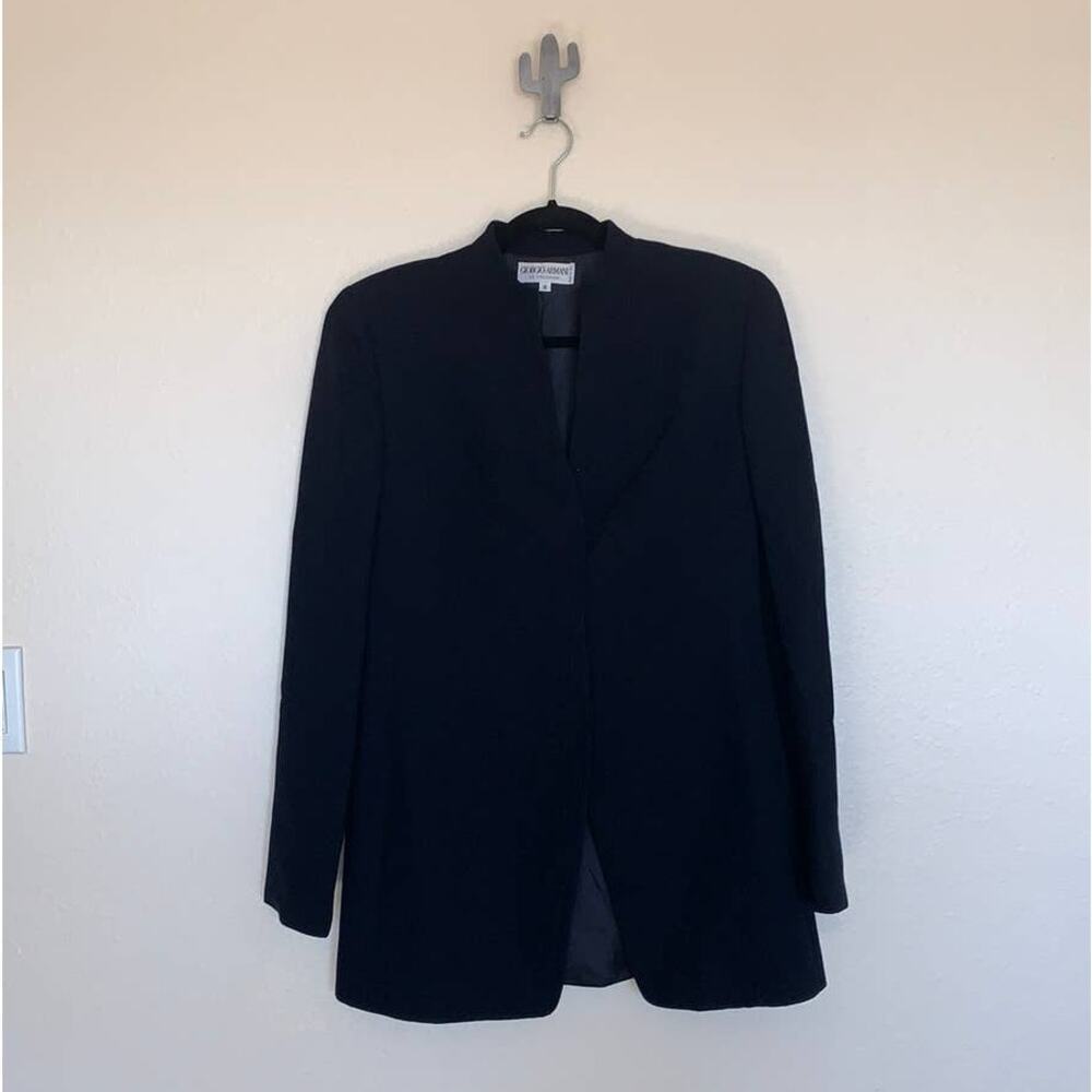 Giorgio Armani Chevron Oversized Blazer